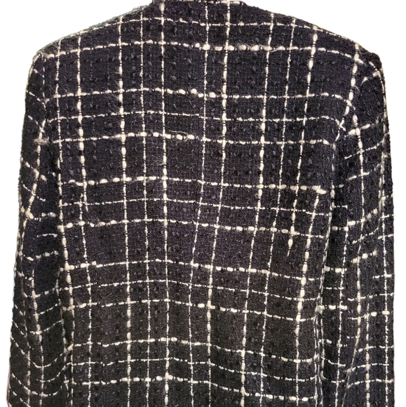 TESSUTI 6 Jacket Tweed Imitation Chanel Black and White - Picture 7 of 12